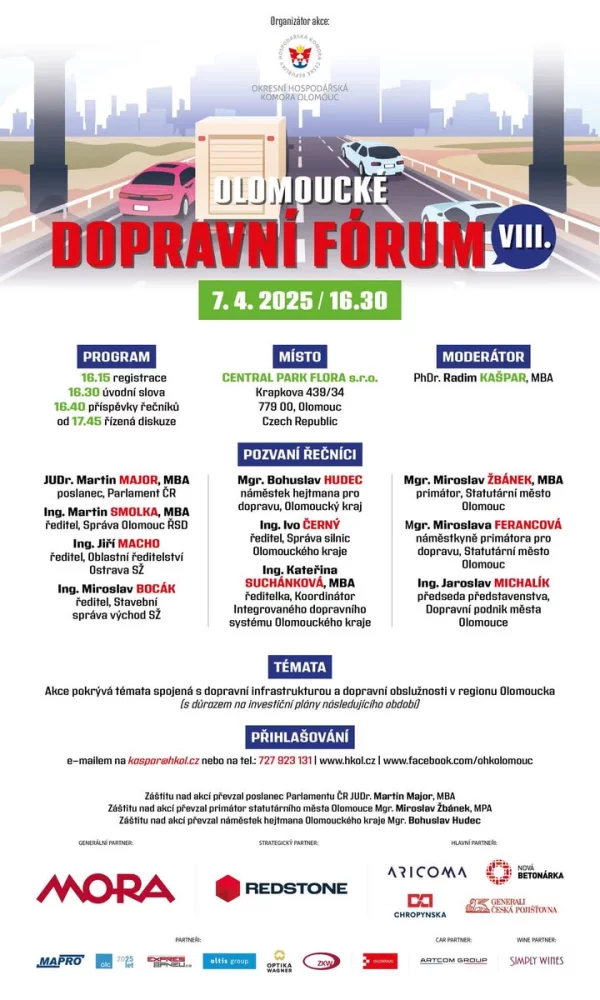 🔵 Olomoucké dopravní fórum VIII. – Buďte u toho!…