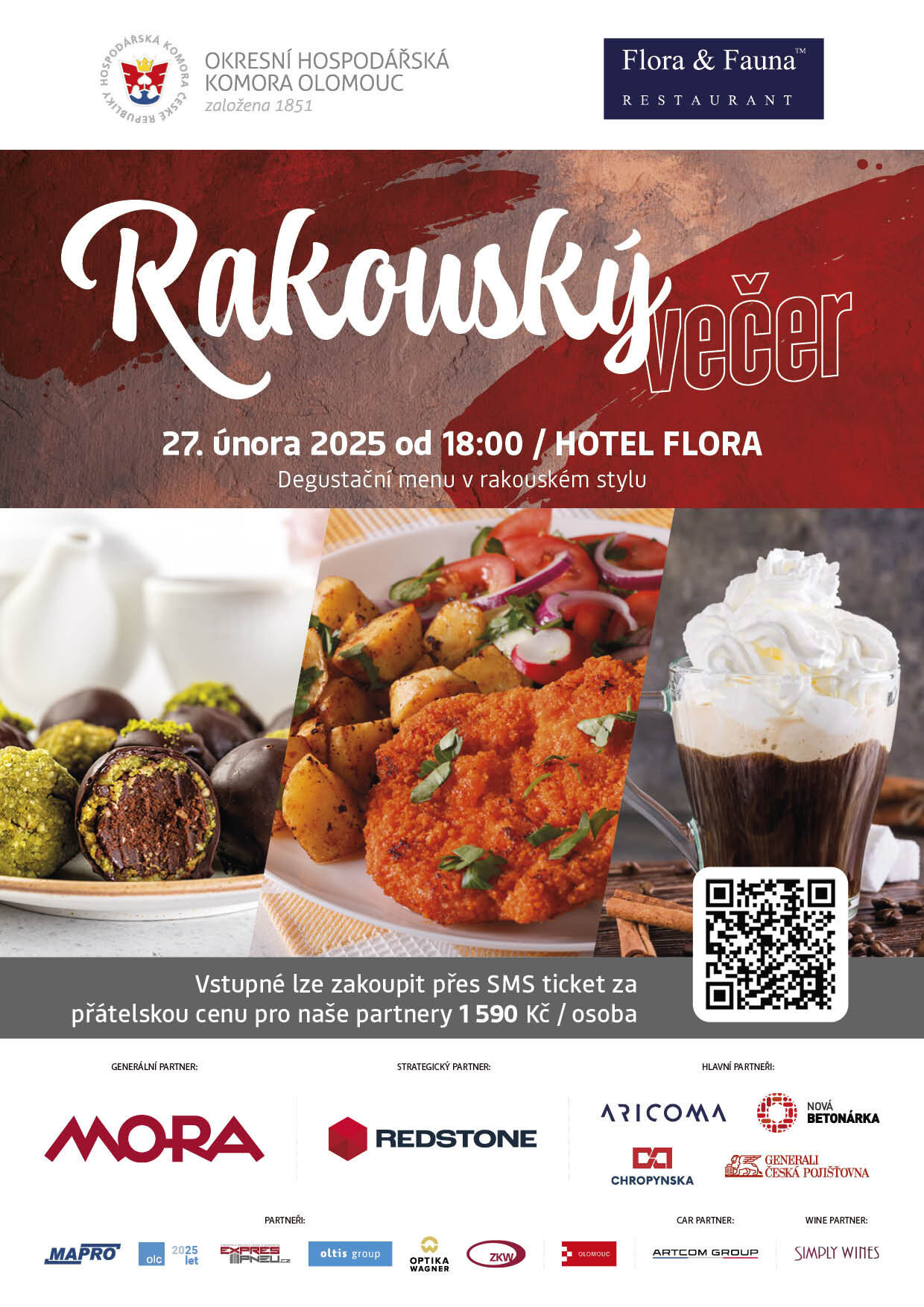Rakouský večer restaurace hotelu Flora