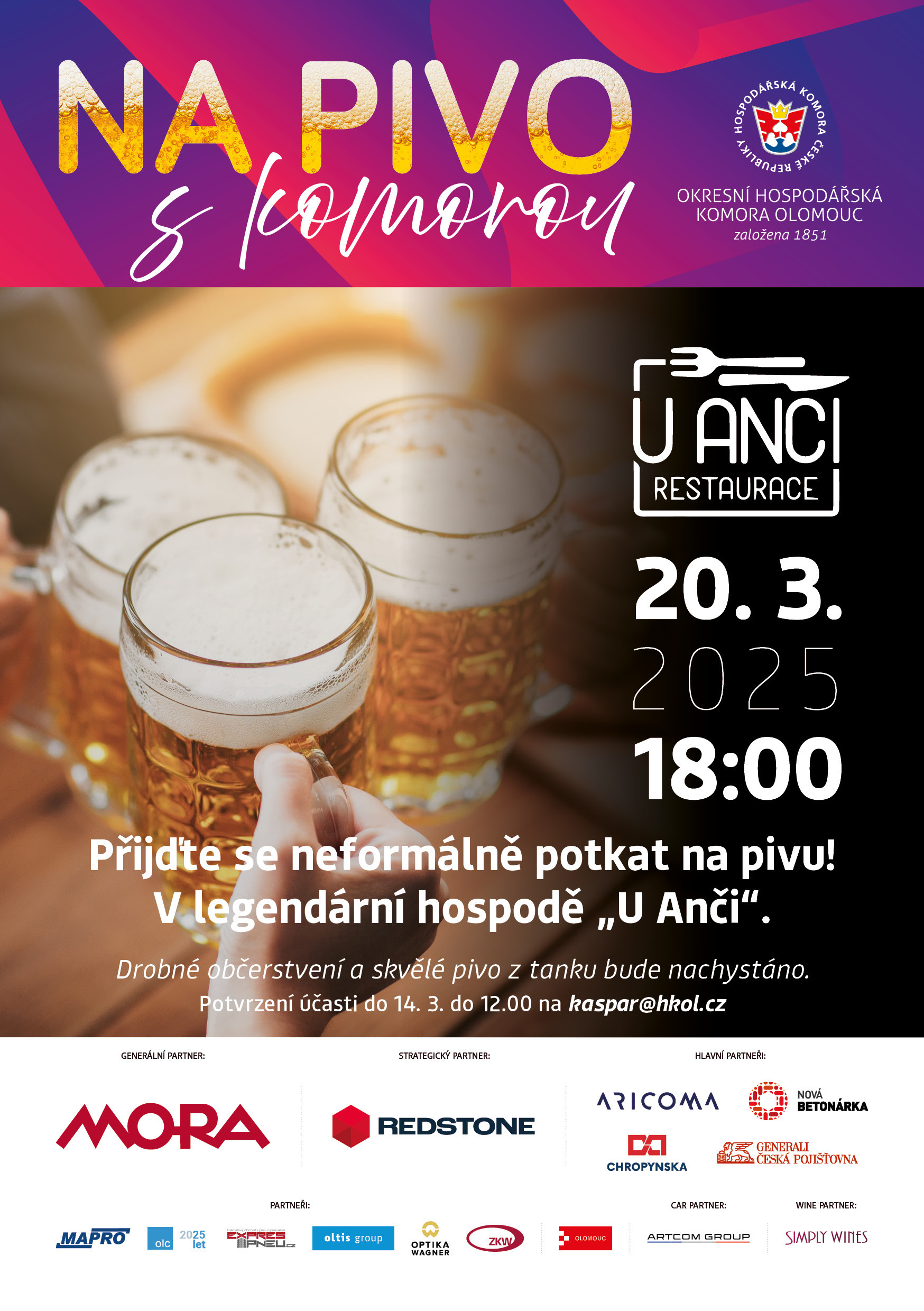 Na pivo s komorou - neformální večer v restauraci U Anči v Olomouci