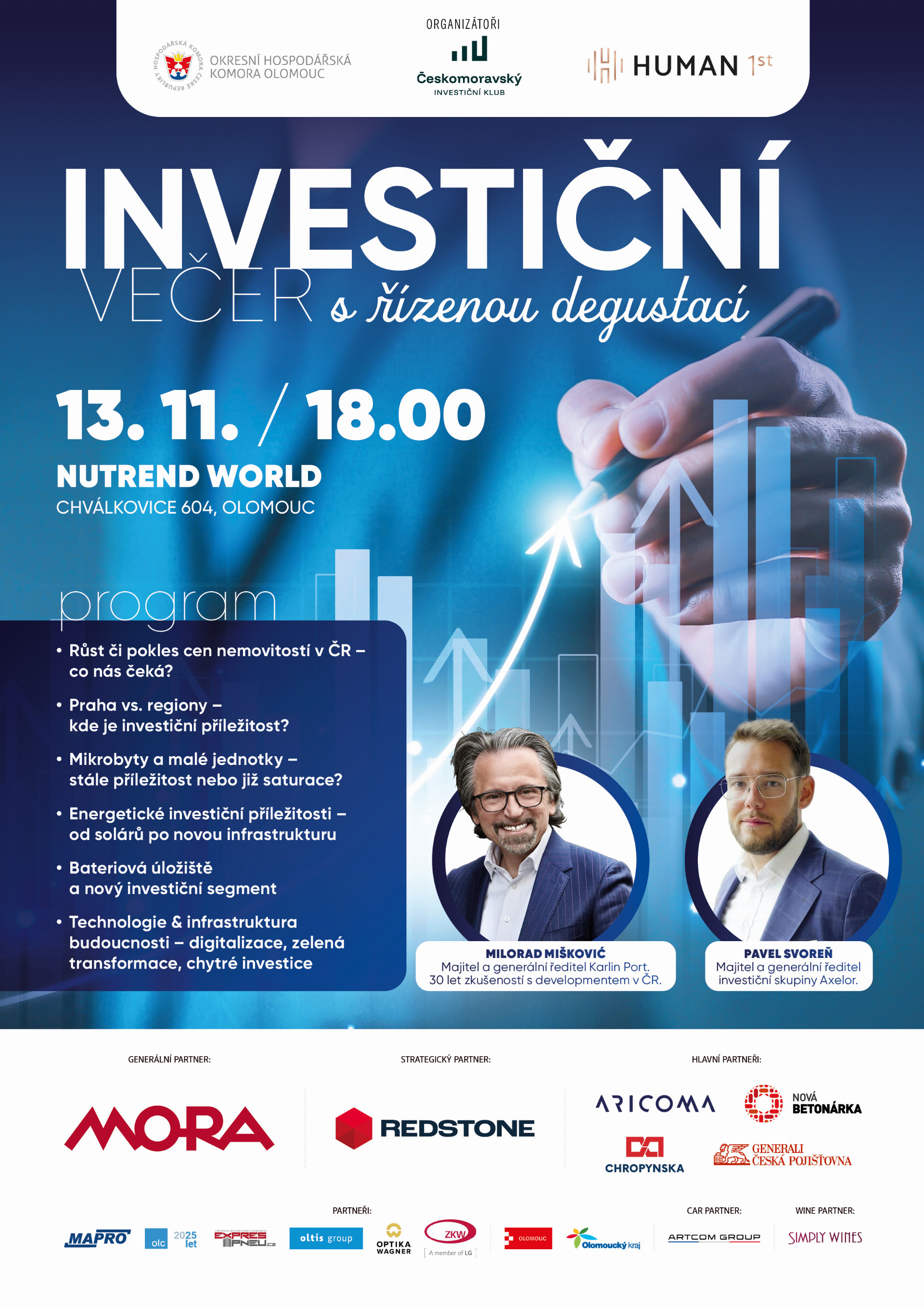 Investiční večer s Českomoravský investiční klub